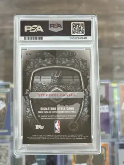 2025-26 Topps Chrome Stephon Castle Signature Style Blue Auto /150 PSA 10 - Image 2