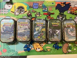Pokemon TCG Shining Fates Mini tins Set of 5 Factory Sealed - Image 1