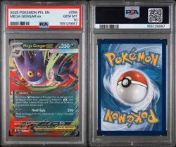 2025 POKEMON PFL EN-PHANTASMAL FLAMES #056 MEGA GENGAR EX PSA 10 - Image 3