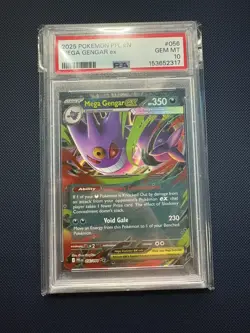 2025 POKEMON PFL EN-PHANTASMAL FLAMES #056 MEGA GENGAR EX PSA 10 - Image 2