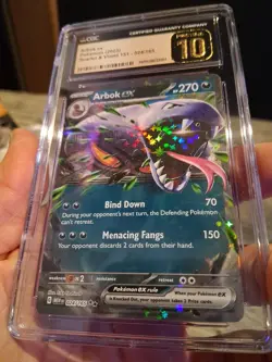 English Arbok Ex Cgc 10 PRISTINE Scarlet And Violet 151 024/165 Holo Art Rare - Image 2