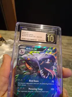 English Arbok Ex Cgc 10 PRISTINE Scarlet And Violet 151 024/165 Holo Art Rare - Image 4