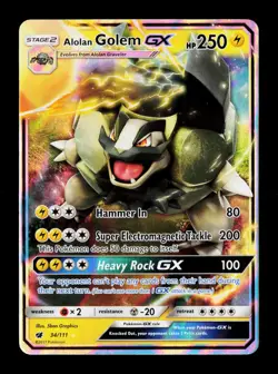 Alolan Golem GX 34/111 SM - Crimson Invasion Pokemon TCG - Image 1