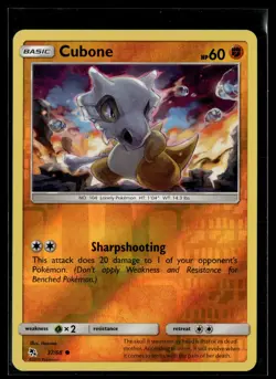 Pokemon TCG Hidden Fates #37/68 Cubone Reverse Holo - Image 1