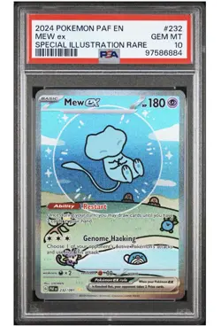 Pokemon Mew EX Paldean Fates Card 232/091 Bubble Mew SIR PSA 10 - Image 1