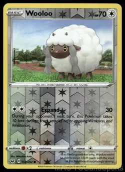 Wooloo 152/202 Reverse Holo Sword & Shield Pokemon TCG NM - Image 1