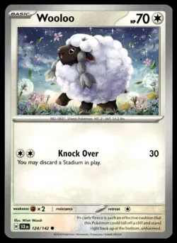 Wooloo 124/142 SV07: Stellar Crown Pokemon TCG NM - Image 1