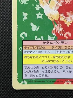 Pokemon Card Japanese Moltres No. 146 Top sun Topsun Nintendo 1995 Japan F/S - Image 5