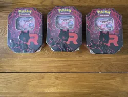GERMAN Pokemon TCG Team Rocket's Mewtu Ex Tins - Destined Rivals New Sealed x3 - Image 1