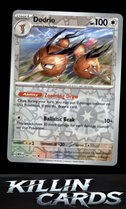 Reverse Holofoil Dodrio 085/165 Pokemon Rare SV: Scarlet & Violet 151 Card NM - Image 1