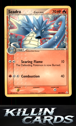 Seadra (Delta Species) 52/110 Pokemon Uncommon Holon Phantoms Card NM - Image 1