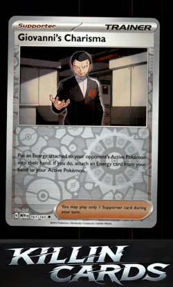 Reverse Holofoil Giovanni's Charisma - 161/165 161/165 Pokemon Uncommon SV: Scar - Image 1