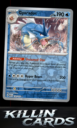 Reverse Holofoil Gyarados 130/165 Pokemon Rare SV: Scarlet & Violet 151 Card NM - Image 1