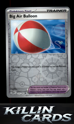 Reverse Holofoil Big Air Balloon 155/165 Pokemon Uncommon SV: Scarlet & Violet 1 - Image 1