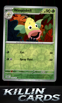 Reverse Holofoil Weepinbell 070/165 Pokemon Common SV: Scarlet & Violet 151 Card - Image 1