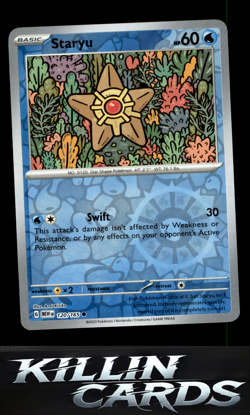 Reverse Holofoil Staryu 120/165 Pokemon Common SV: Scarlet & Violet 151 Card NM - Image 1