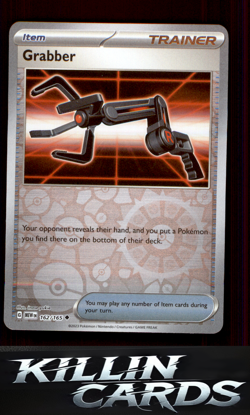 Reverse Holofoil Grabber 162/165 Pokemon Uncommon SV: Scarlet & Violet 151 Card - Image 1