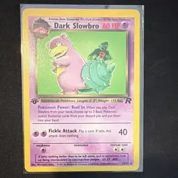Dark Slowbro Team Rocket 1st Edition Rare 29/82 60 HP - Image 1