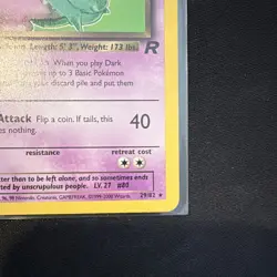 Dark Slowbro Team Rocket 1st Edition Rare 29/82 60 HP - Image 5