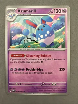 Pokemon TCG * SV Surging Sparks 074/191 Azumarill Uncommon * FRESH PK - Image 1