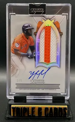 Yordan Alvarez 2024 Topps Dynasty Auto Patch /5 Astros MVP MONSTER🔥 - Image 1