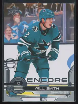 2024-25 UD EXTENDED ENCORE WILL SMITH #E-1 RC SAN JOSE SHARKS INSERT - Image 1