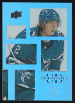 2024-25 UPPER DECK UD PORTRAITS WILL SMITH #P58 RC SAN JOSE SHARKS INSERT - Image 1
