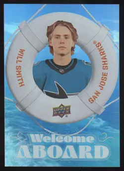 2024-25 UD WELCOME ABOARD WILL SMITH #WA-20 RC SAN JOSE SHARKS INSERT - Image 1