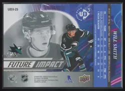 2024-25 UD EXTENDED UD3 FUTURE IMPACT WILL SMITH #UD3-25 RC SAN JOSE SHARKS - Image 2