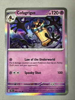 Pokemon TCG * SV Surging Sparks * 083/191 Cofagrigus Rare * HOLO * FRESH PK - Image 1