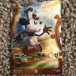 Disney Lorcana Mickey Mouse Steamboat Pilot 231/204 Enchanted Foil - Image 3