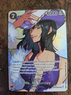 Bandai One Piece Card Game Ms. All Sunday OP14-084 SR SP Alt Art Holo EN NM/MINT - Image 1