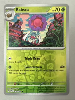 Pokemon TCG * SV Surging Sparks * 014/191 Rabsca Rare * REVERSE HOLO * NM - Image 1