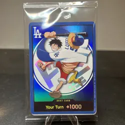 2026 Los Angeles Dodgers x One Piece Promo Card Monkey D Luffy DODGERS LUFFY DON - Image 1