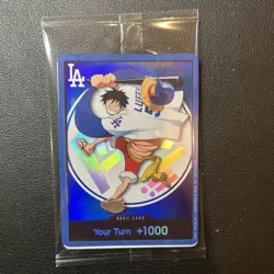 2026 Los Angeles Dodgers x One Piece Promo Card Monkey D Luffy DODGERS LUFFY DON - Image 3