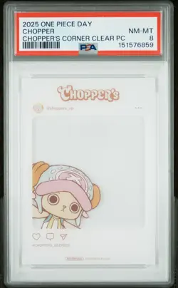 2025 ONE PIECE DAY'25 CHOPPER'S CORNER CLEAR PHOTOCARD CHOPPER PSA 8 - Image 1