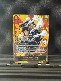 One Piece MONKEY.D.LUFFY Gear 4 sec Alt Art OP10-118 Parallel English Luffy NM - Image 1