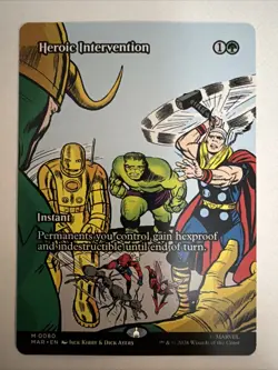 Heroic Intervention (Borderless) 0080 Marvel Universe Eternal-Legal (MAR) MTG NM - Image 1