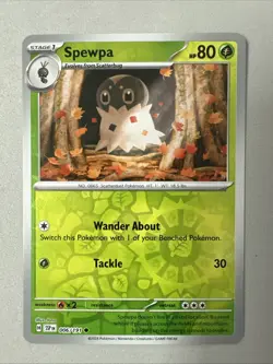 Pokemon TCG * SV Surging Sparks * 006/191 Spewpa Common * REVERSE HOLO * NM - Image 1