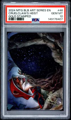 2024 MTG BLOOMBURROW ART SERIES GOLD STAMPED #46 CRUELCLAW'S HEIST PSA 10 - Image 1