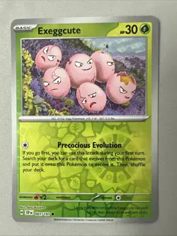 Pokemon TCG * SV Surging Sparks * 001/191 Exeggcute C * REVERSE HOLO * FRESH PK - Image 1