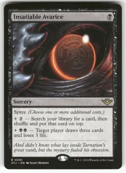 Insatiable Avarice 91 Rare Outlaws of Thunder Junction Magic: The Gathering NM - Image 1