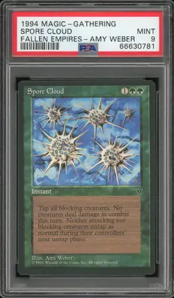1994 Magic the Gathering MTG Fallen Empires Spore Cloud (Amy Weber) PSA 9 Mint - Image 1