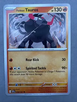 Pokemon TCG * SV Surging Sparks 018/191 Paldean Tauros Uncommon * FRESH PK - Image 1