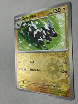 Pokemon TCG * SV Surging Sparks * 063/191 Zebstrika Common * REVERSE HOLO * NM - Image 2