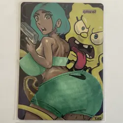 MTG ALTER SWAMP “SpongeBob” JSJ, Magic The Gathering, Hand Painted Anime - Image 1