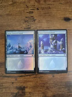 2x MTG ⭐Kaldheim FOIL SNOW-Covered Island ⭐NM+ ⭐Set: Both Arts! ⭐Magic 278 & 279 - Image 1