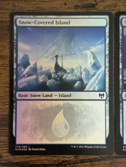 2x MTG ⭐Kaldheim FOIL SNOW-Covered Island ⭐NM+ ⭐Set: Both Arts! ⭐Magic 278 & 279 - Image 3
