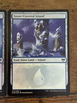 2x MTG ⭐Kaldheim FOIL SNOW-Covered Island ⭐NM+ ⭐Set: Both Arts! ⭐Magic 278 & 279 - Image 4