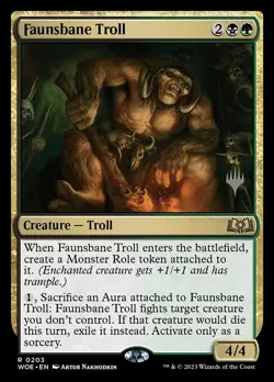 [MTG] Faunsbane Troll (0203p) (PWOE) LP-HP - Image 1